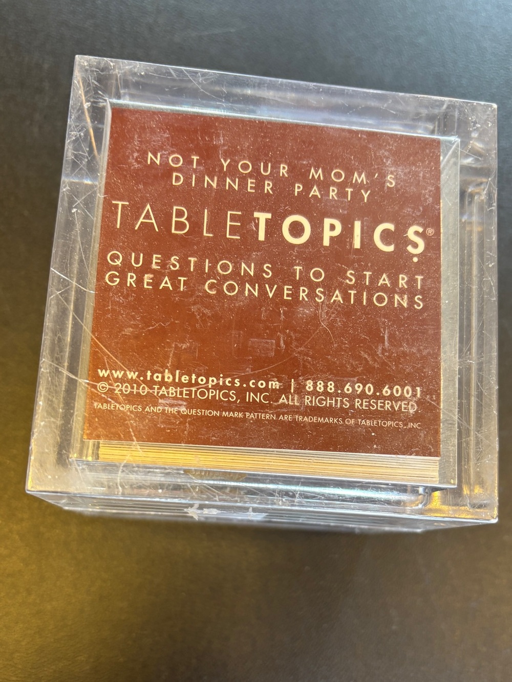 TableTopics 'Not Your Mom's Dinner Party' Conversation Card Deck - Burgundy